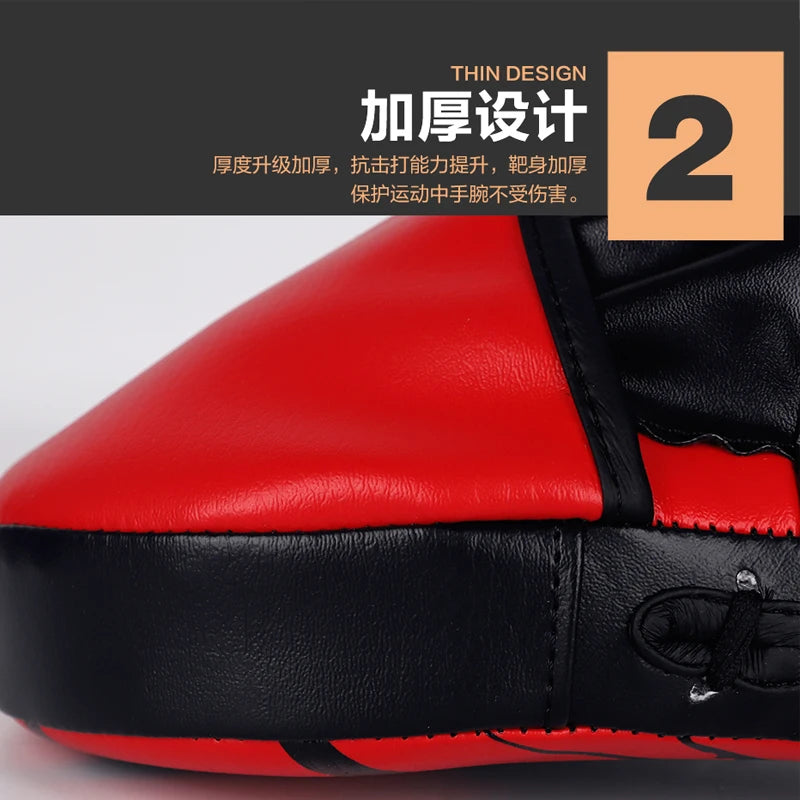 Boxing PU Leather Focus Mitts Curved Punch Pads for Martial Arts & Training