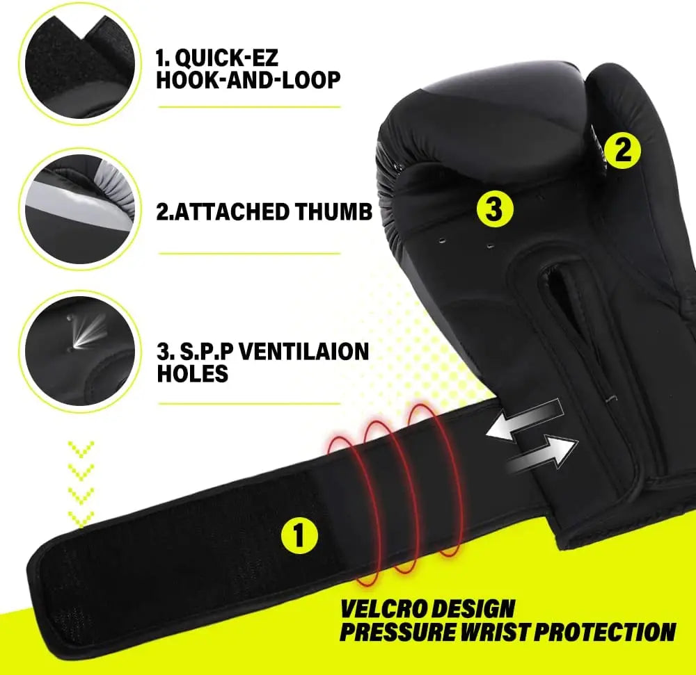 Adult Professional 12oz Boxing Training Gloves Pu Elastic Boxing Gloves Muay Thai Sanda Fighting Gloves For Men And Women Lekaro