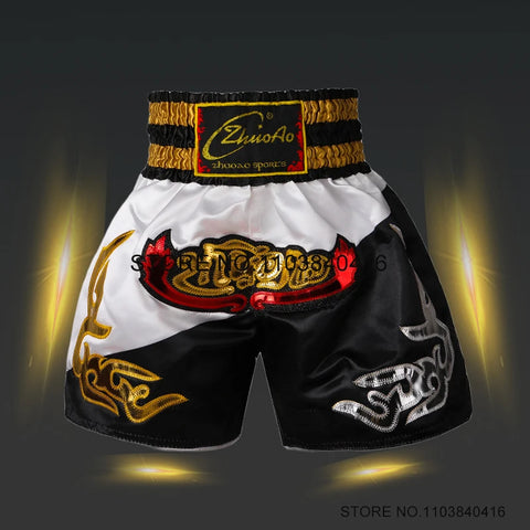 Muay Thai Boxing Shorts – Satin MMA Shorts for Gym, boxing & Cage Fighting