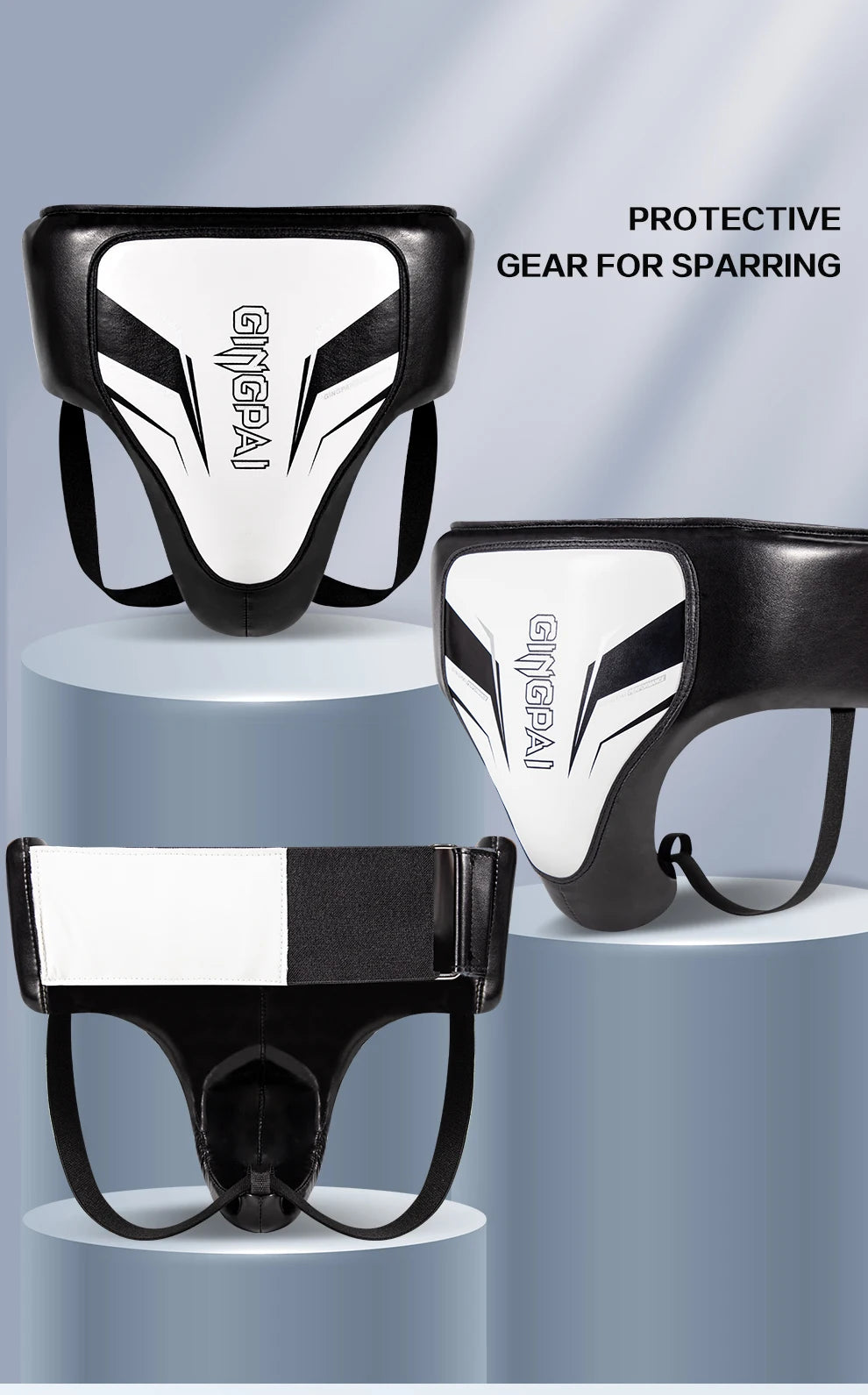 Gingpai Combat Sports Crotch Protector for Boxing, MMA, & Muay Thai