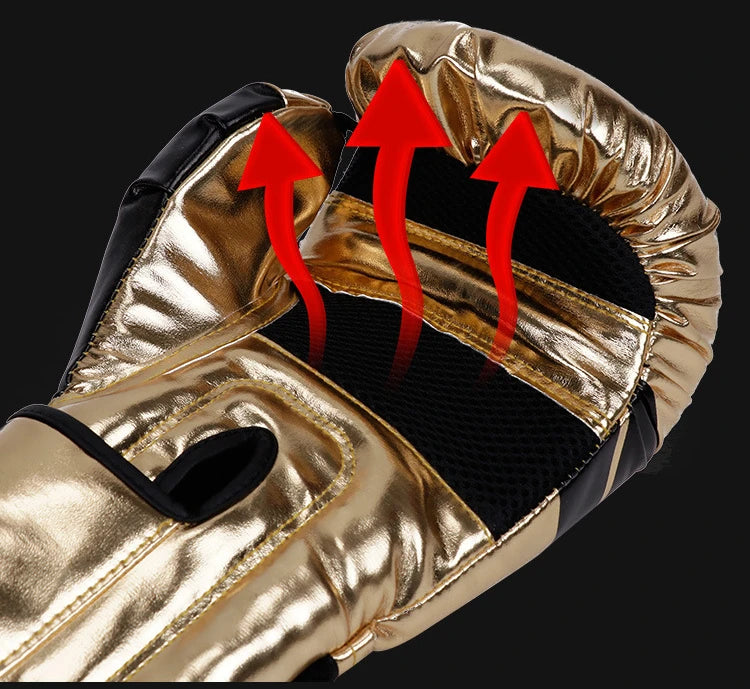 Boxing Gloves Sparring Gloves for Men PU Leather Sandbag Bag Muay Thai Fighting Combat Adult Muay Thai Competition Glove