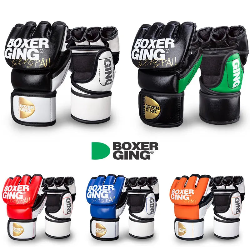 PU Thickened MMA Gloves – Half-Finger Boxing Gloves for Karate, & Martial Arts