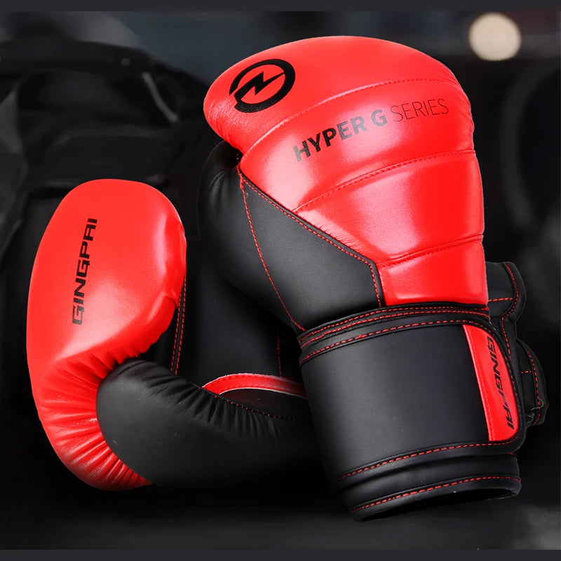 GINGPAI HYPHER G SERIES Boxing Gloves – PU Leather, Protective & Breathable