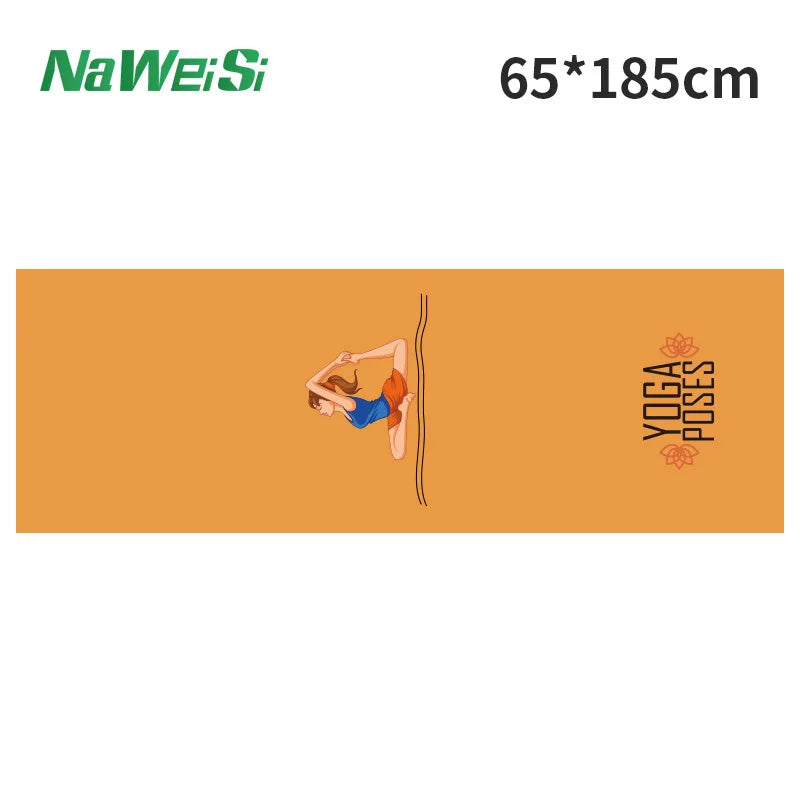 Double-Side Velvet Yoga Mat Towel Non-Slip, Quick-Dry & Portable