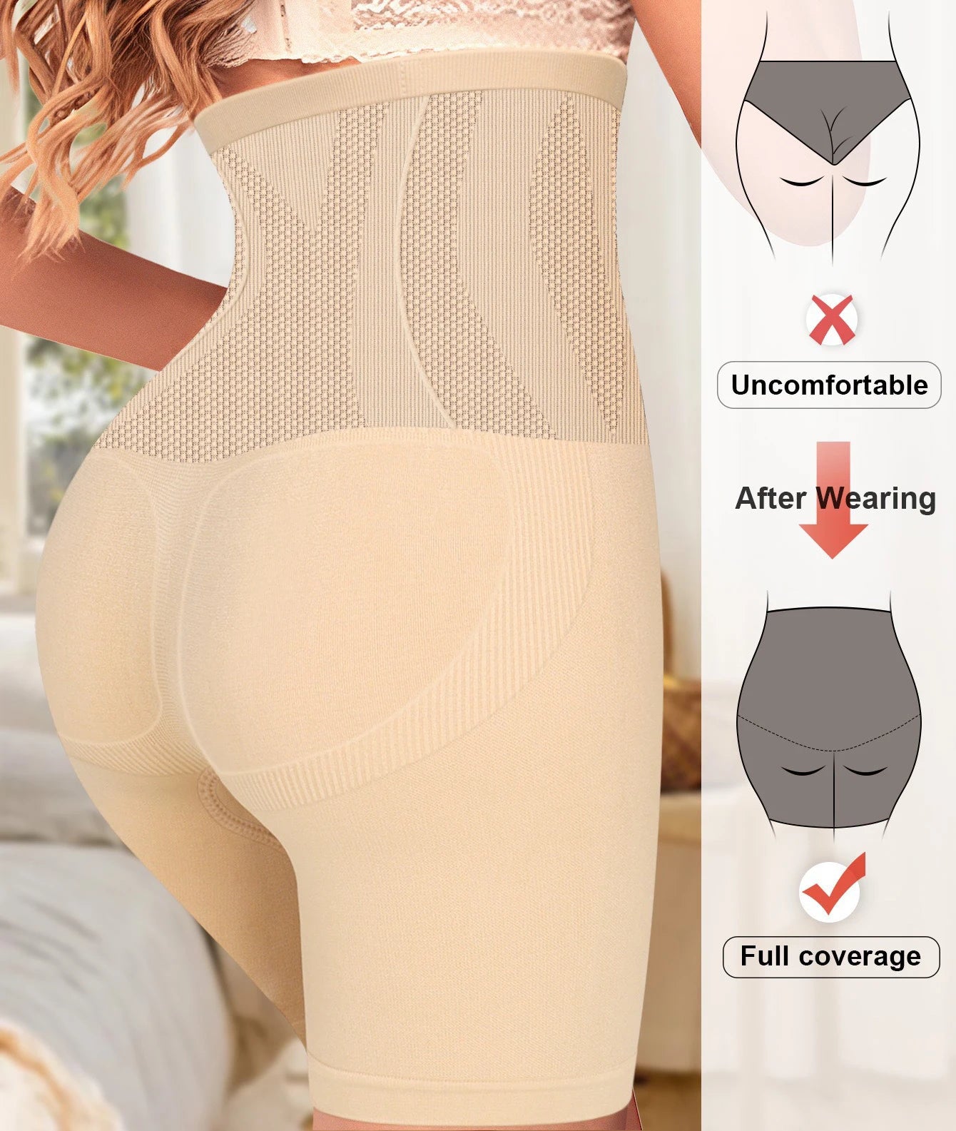 Women High-Waisted Shaping Pants – Seamless Tummy Slimming & Body Contouring