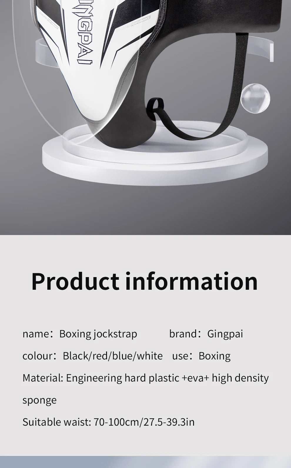 Gingpai Combat Sports Crotch Protector for Boxing, MMA, & Muay Thai