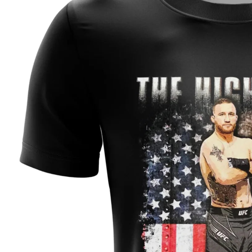 Justin Gaethje UFC 249 Champion 3D Print T-Shirts Men Women Short Sleeve T Shirt Streetwear Harajuku Y2k Tops Tees Clothing