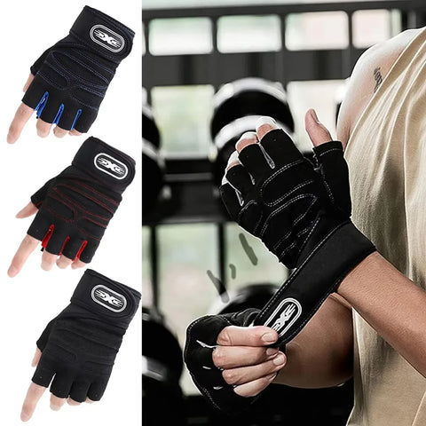 Weightlifting Gloves with Wrist Support for Fitness Training