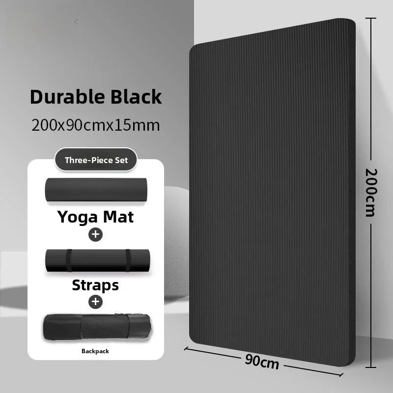 Men’s Yoga Mat Anti-Slip Rubber Exercise Mat with Clean Design