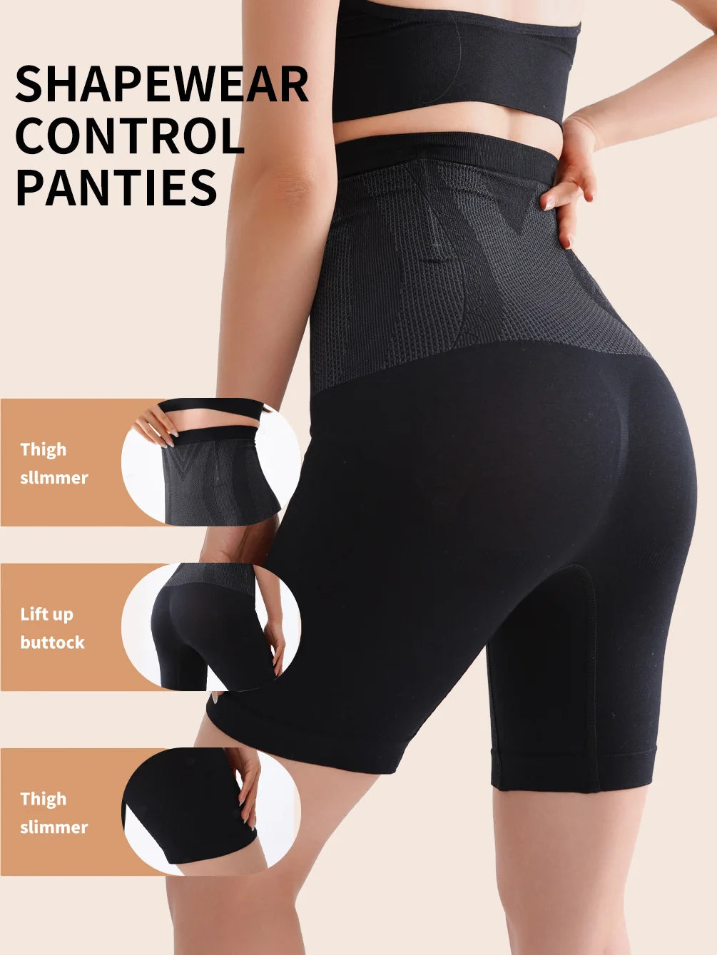 Women High-Waisted Shaping Pants – Seamless Tummy Slimming & Body Contouring