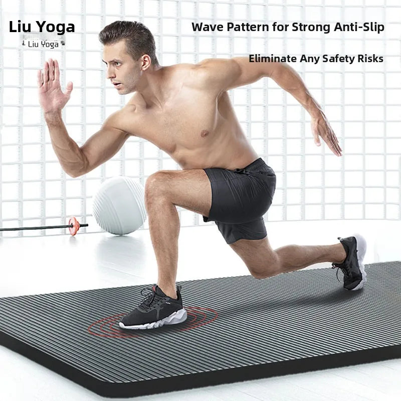 Men’s Yoga Mat Anti-Slip Rubber Exercise Mat with Clean Design