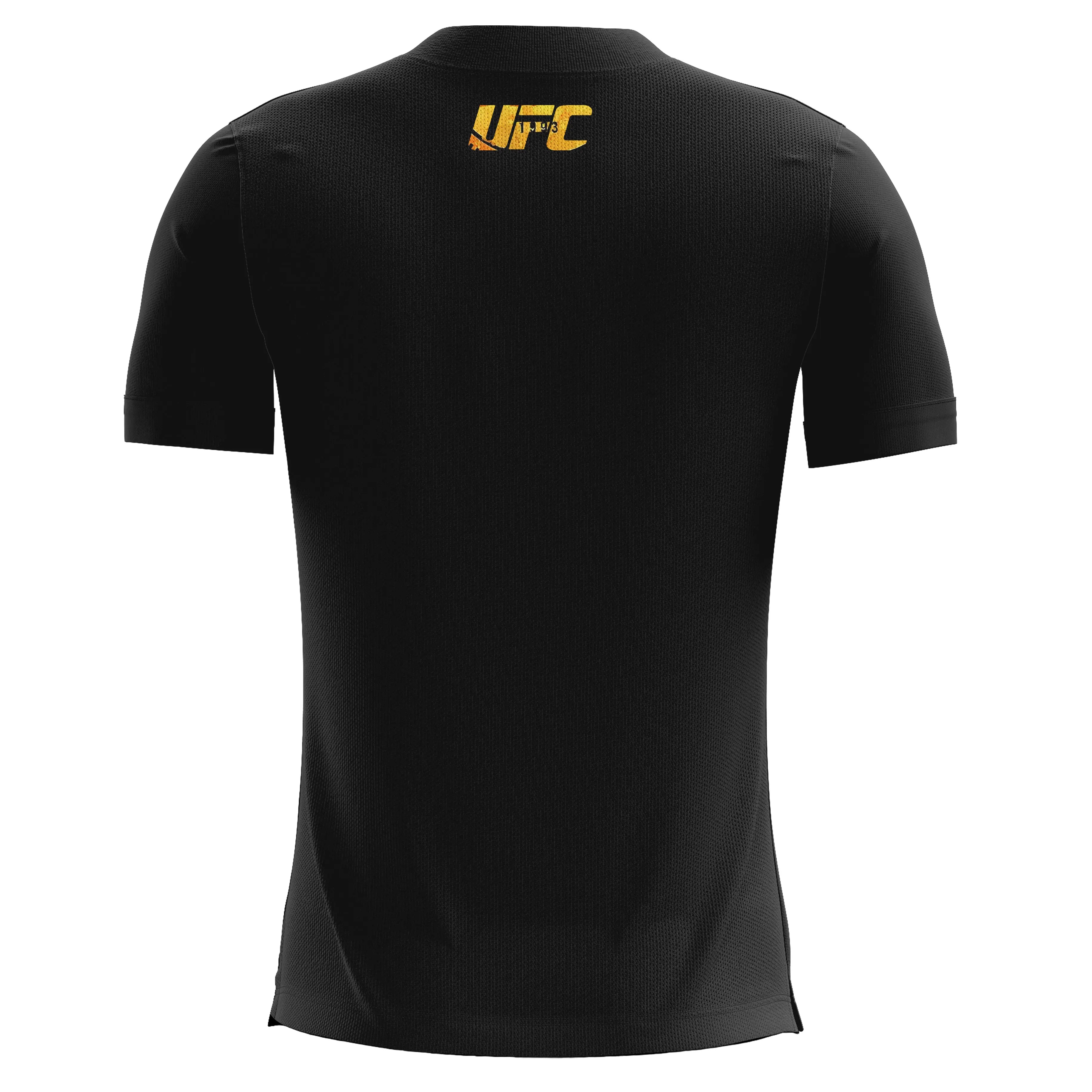 Men's Summer Exercise Trainning T-shirt High Quality Breathable UFC Short Sleeved Top Gold Belt Print Gym Fitness Basketball Tee