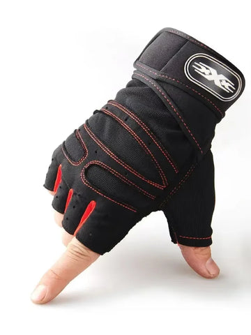 Weightlifting Gloves with Wrist Support for Fitness Training