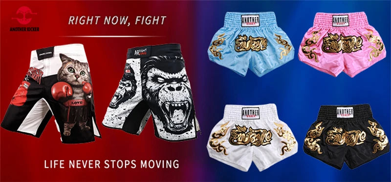 MMA Shorts Jiu Jitsu Muay Thai Pants Men's Fight Shorts Martial Arts BJJ Grappling Kickboxing Fighting Boxing Training Trunks