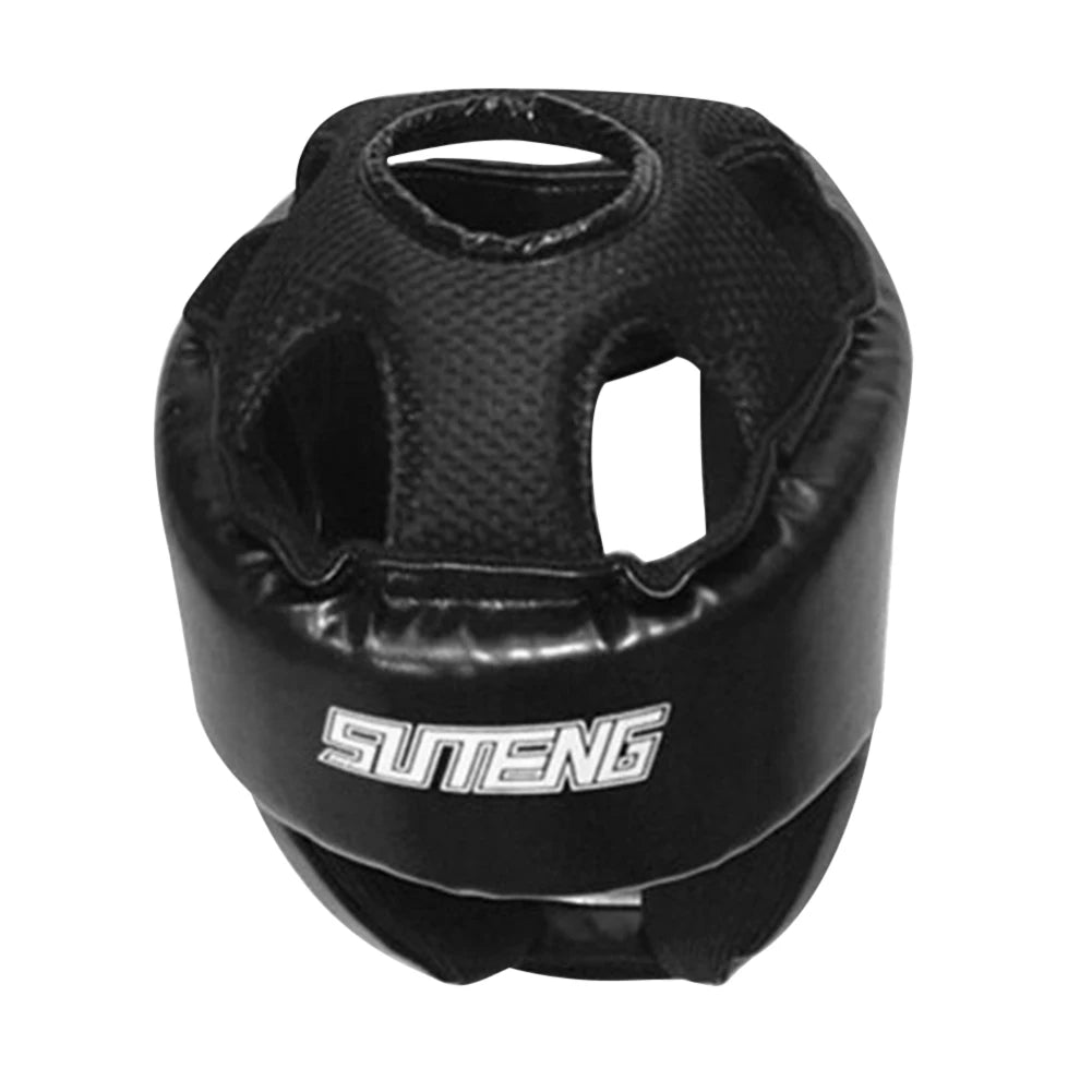 Adjustable Boxing Head Guard for Sparring & Training | PU Leather Protective Gear