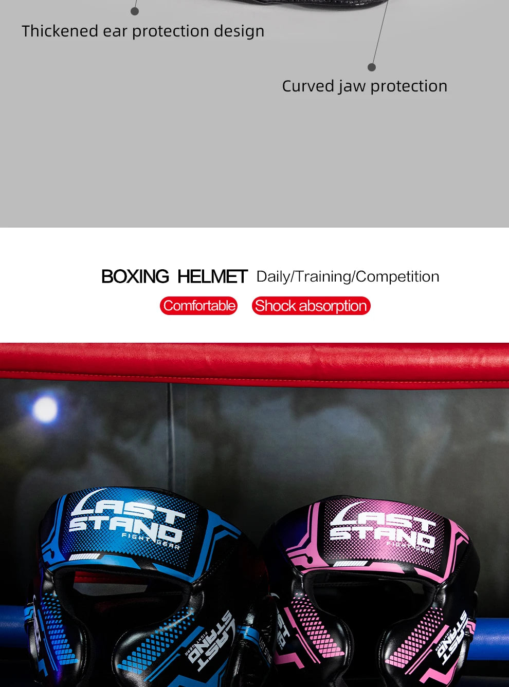 Last Stand Full-Cover Boxing Helmet – Thickened Head Guard for Karate, & Gym Training