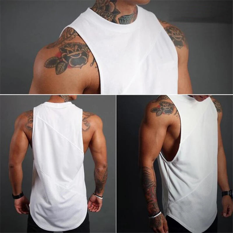 Summer Sleeveless Gym Tank Men’s Fitness Stringer Shirt