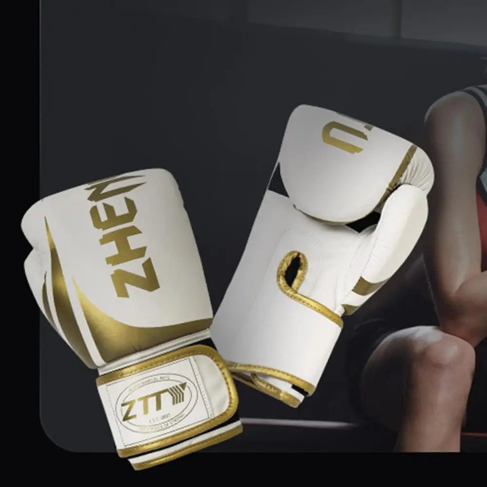 PU Breathable Boxing Gloves Professional Sanda, Muay Thai & Fighting Gloves