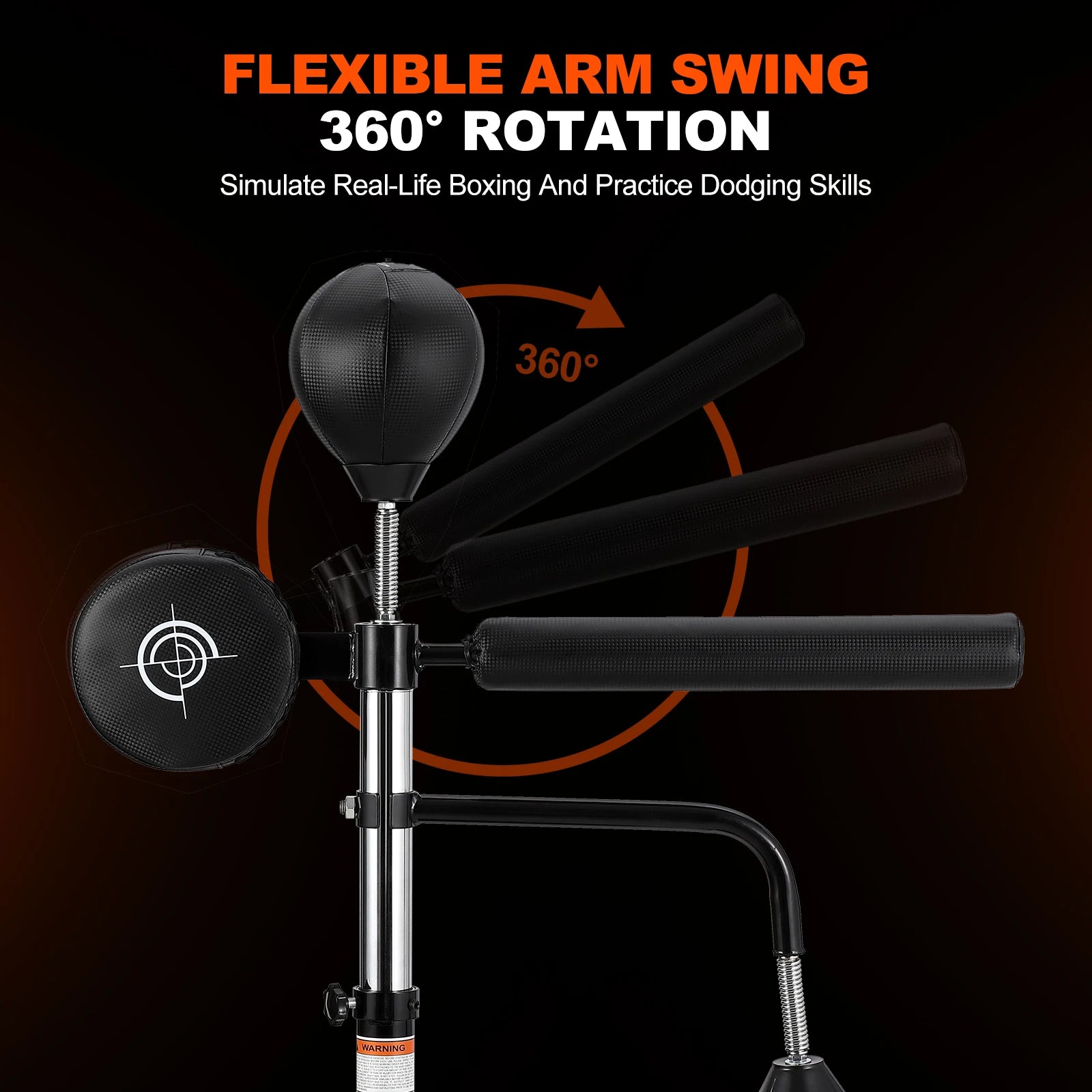 5 in 1 Punching Bag with Stand for Adult & Kids, Freestanding Speed Bag Hitting Target Heavy Kickboxing Bag, Adjustable Height