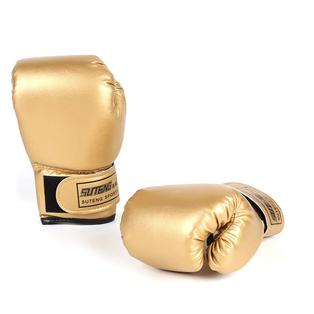 2pcs Boxing Training Fighting Gloves Breathable PU Leather Boxing Training Gloves Sanda Sparring Muay Thai MMA Karate Gloves