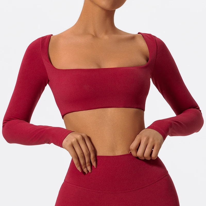 Women’s Breathable Long Sleeve Workout Shirt for Running & Yoga