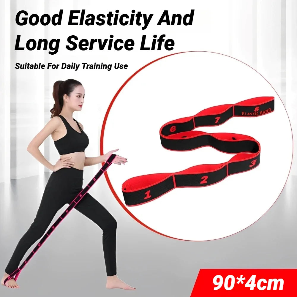 Yoga & Dance Stretching Belt Elastic Resistance Band for Pilates Workouts
