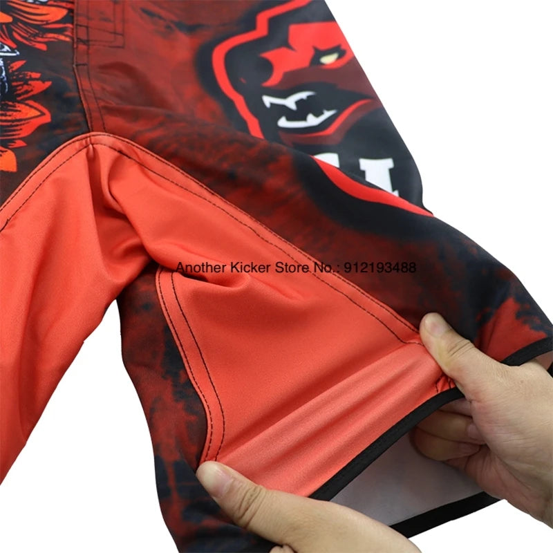 Tiger MMA Shorts BJJ Crossfit Wrestling Grappling Shorts Jiujitsu Martial Arts Combat Clothing Men Women Kickboxing Boxing Pants
