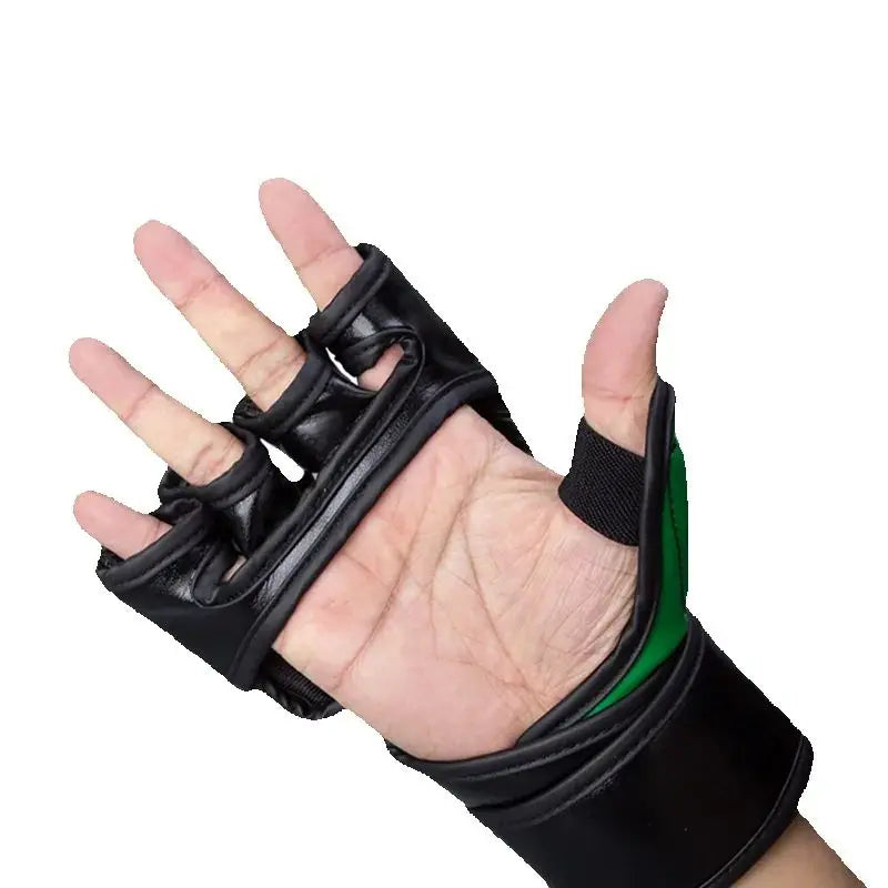 PU Thickened MMA Gloves – Half-Finger Boxing Gloves for Karate, & Martial Arts