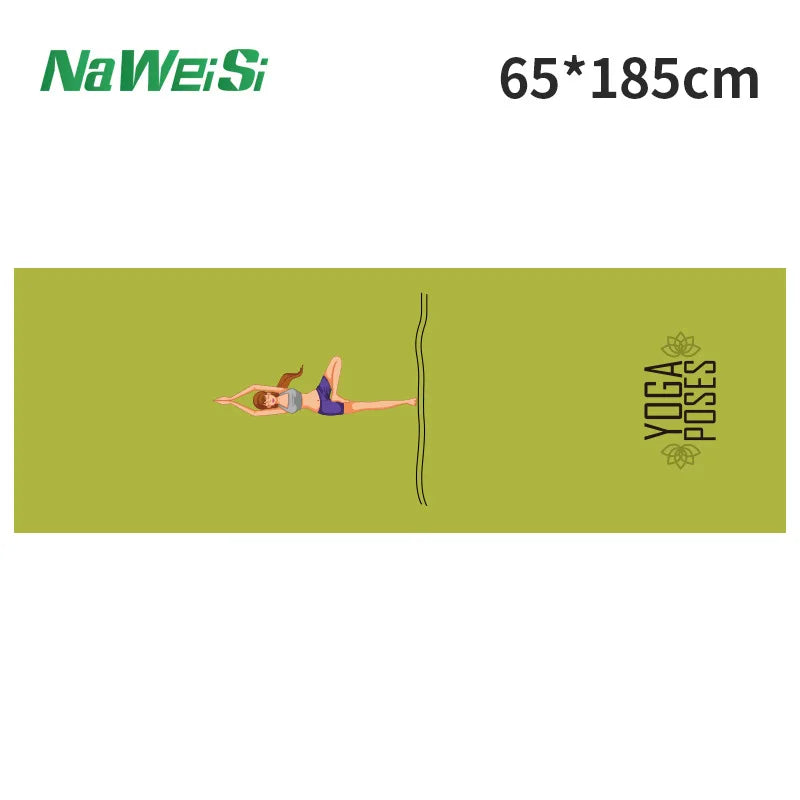 Double-Side Velvet Yoga Mat Towel Non-Slip, Quick-Dry & Portable