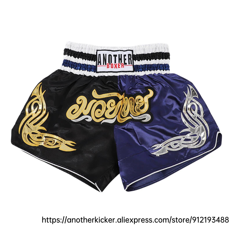 Muay Thai Shorts 2025 New Thai Boxing Shorts Women Men Child Patchwork Kickboxing Training Pants Gym MMA Martial Arts Fight Gear
