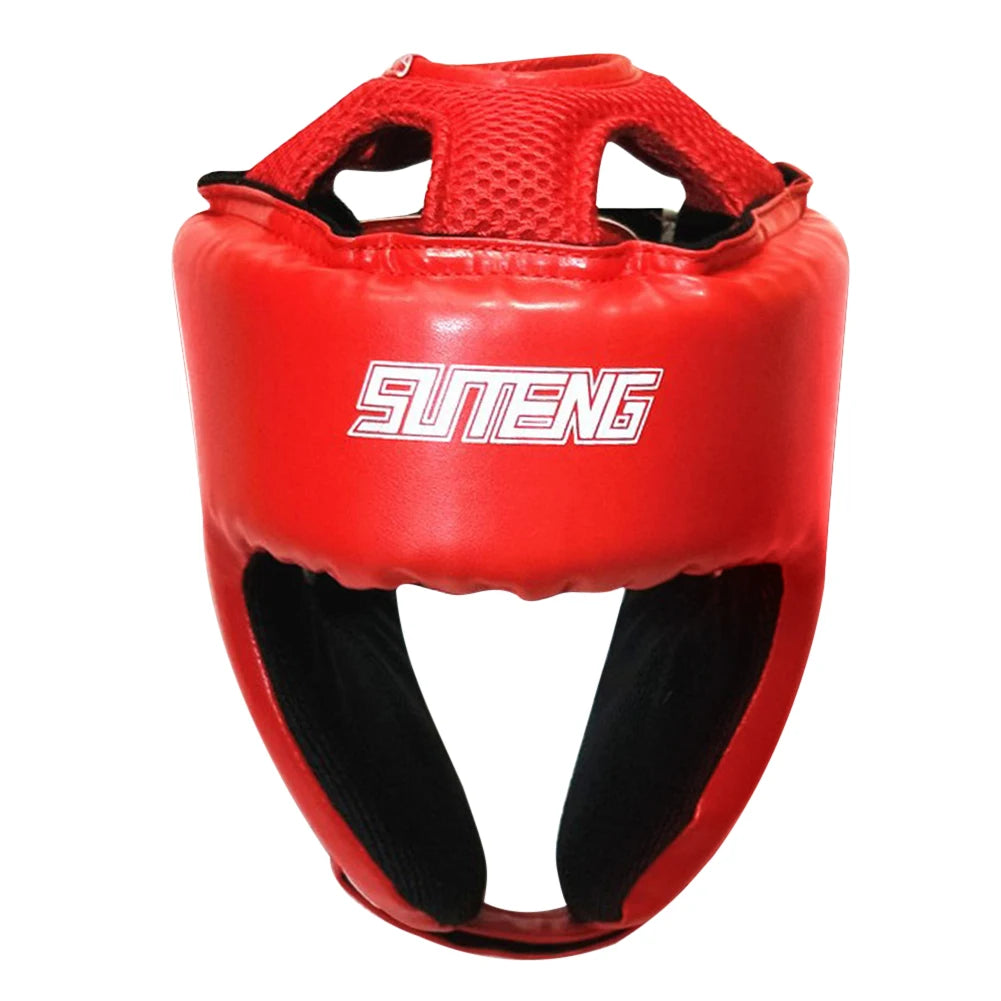 Adjustable Boxing Head Guard for Sparring & Training | PU Leather Protective Gear