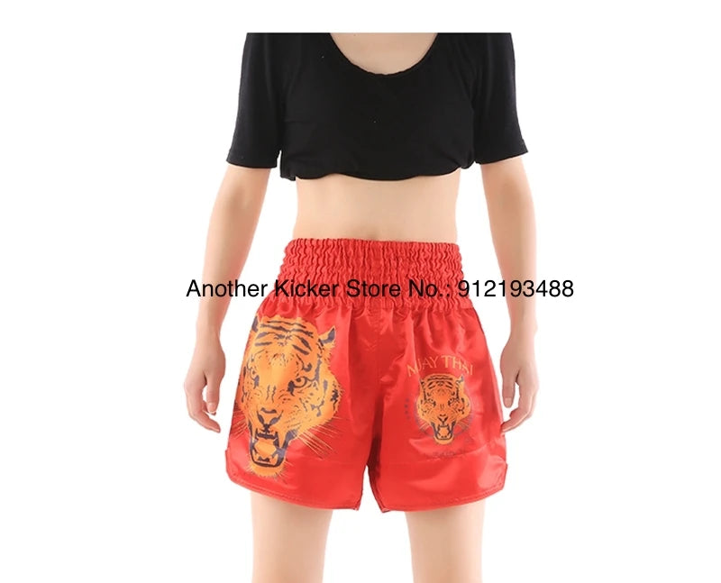 Muay Thai Shorts 2025 New Thai Boxing Shorts Women Men Child Patchwork Kickboxing Training Pants Gym MMA Martial Arts Fight Gear