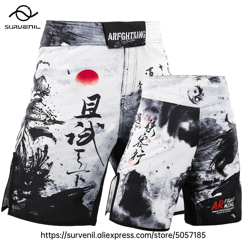 MMA Shorts Jiu Jitsu Muay Thai Pants Men's Fight Shorts Martial Arts BJJ Grappling Kickboxing Fighting Boxing Training Trunks