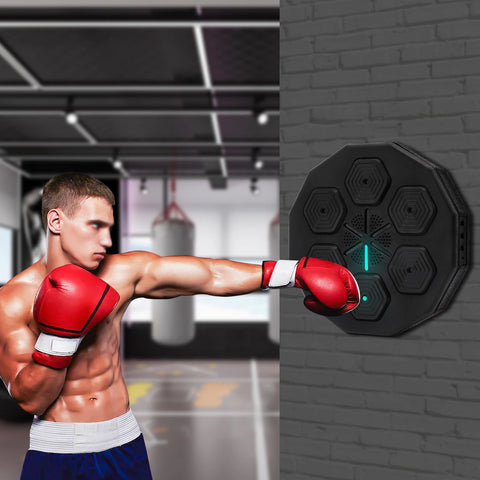 Interactive LED Boxing Trainer Punch pad – Wall-Mounted Music Boxing Machine with USB & Bluetooth