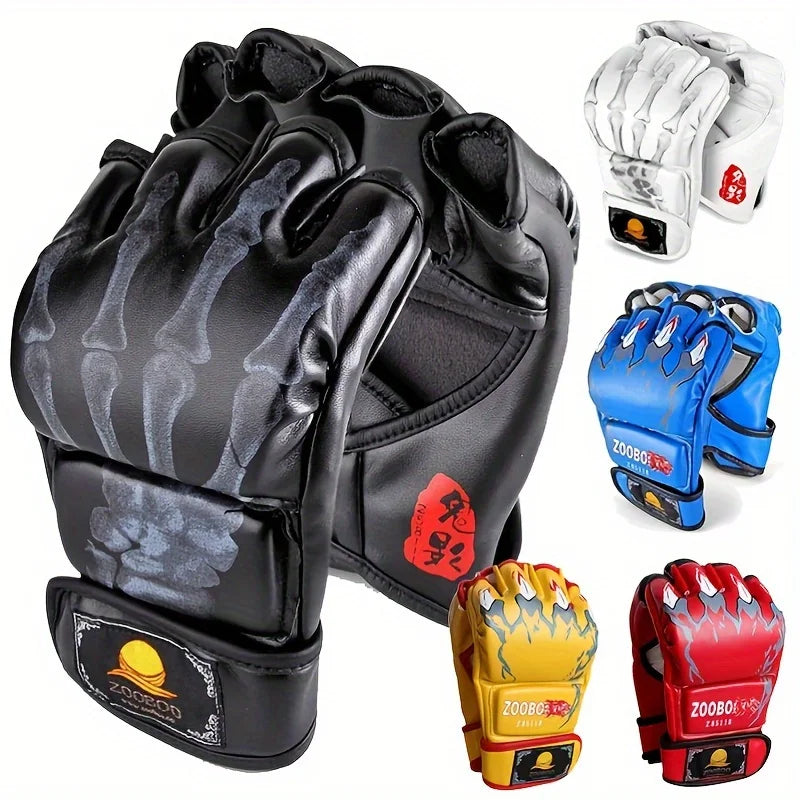 MMA Half-Finger Gloves for UFC, Boxing, Muay Thai & Training Sparring