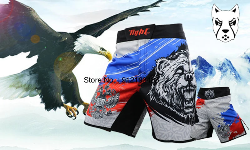 Tiger MMA Shorts BJJ Crossfit Wrestling Grappling Shorts Jiujitsu Martial Arts Combat Clothing Men Women Kickboxing Boxing Pants