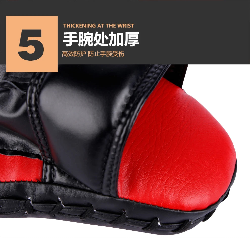Boxing PU Leather Focus Mitts Curved Punch Pads for Martial Arts & Training
