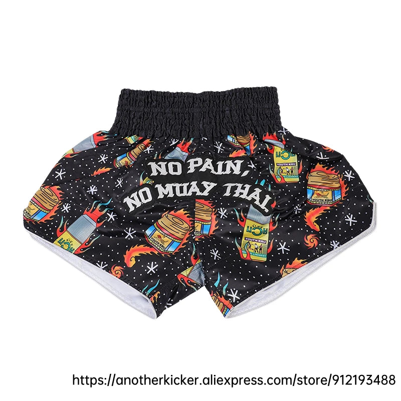 Muay Thai Shorts 2025 New Thai Boxing Shorts Women Men Child Patchwork Kickboxing Training Pants Gym MMA Martial Arts Fight Gear