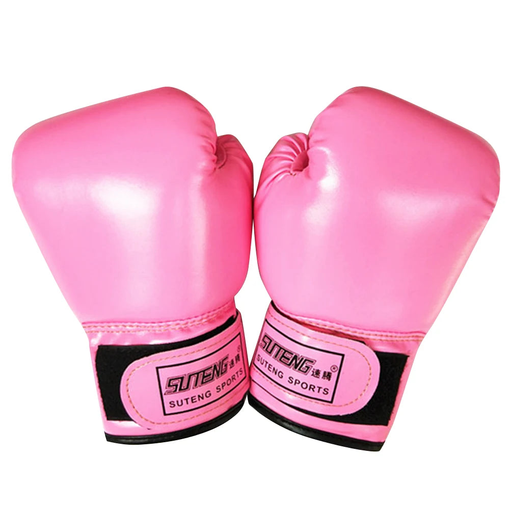2pcs Boxing Training Fighting Gloves Breathable PU Leather Boxing Training Gloves Sanda Sparring Muay Thai MMA Karate Gloves