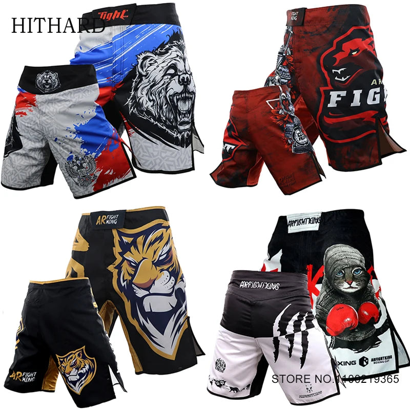 Tiger MMA Shorts BJJ Crossfit Wrestling Grappling Shorts Jiujitsu Martial Arts Combat Clothing Men Women Kickboxing Boxing Pants