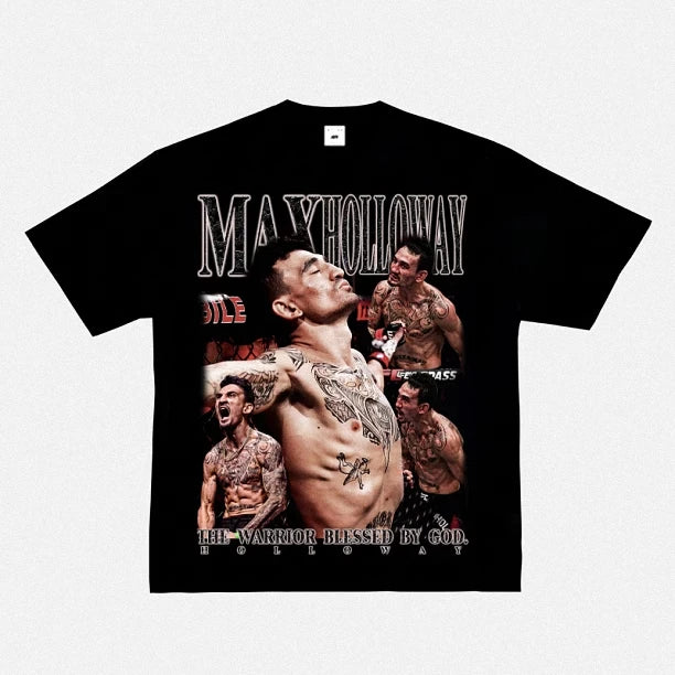 New Causal Oliveira Oliveira T-shirt UFC Printed Short Sleeve American Vintage Small Neckline Fighting Top Vintage Clothing