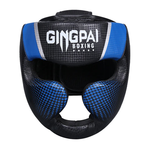 Gingpai Boxing Full-Face Safety Helmet for Muay Thai & MMA Training