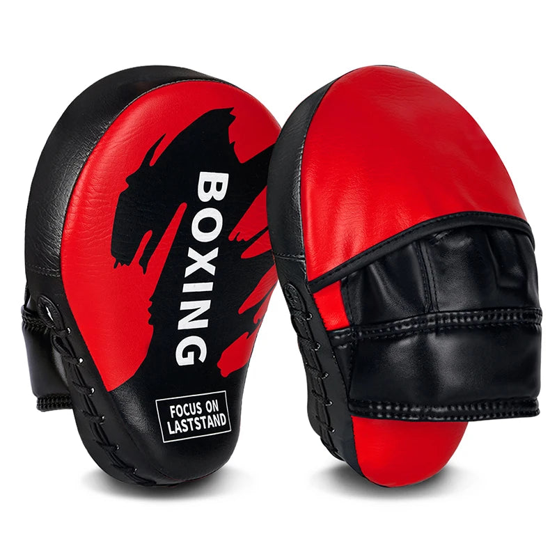 Boxing PU Leather Focus Mitts Curved Punch Pads for Martial Arts & Training