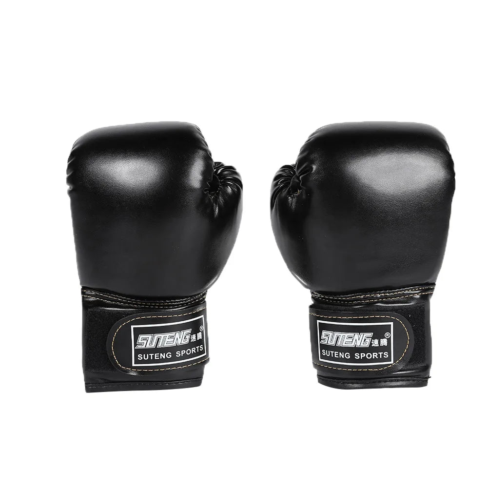 2pcs Boxing Training Fighting Gloves Breathable PU Leather Boxing Training Gloves Sanda Sparring Muay Thai MMA Karate Gloves
