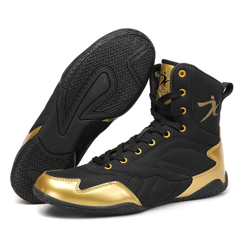 Men’s High-Top Boxing Shoes – Lightweight, Anti-Slip Arena Training Footwear for Autumn