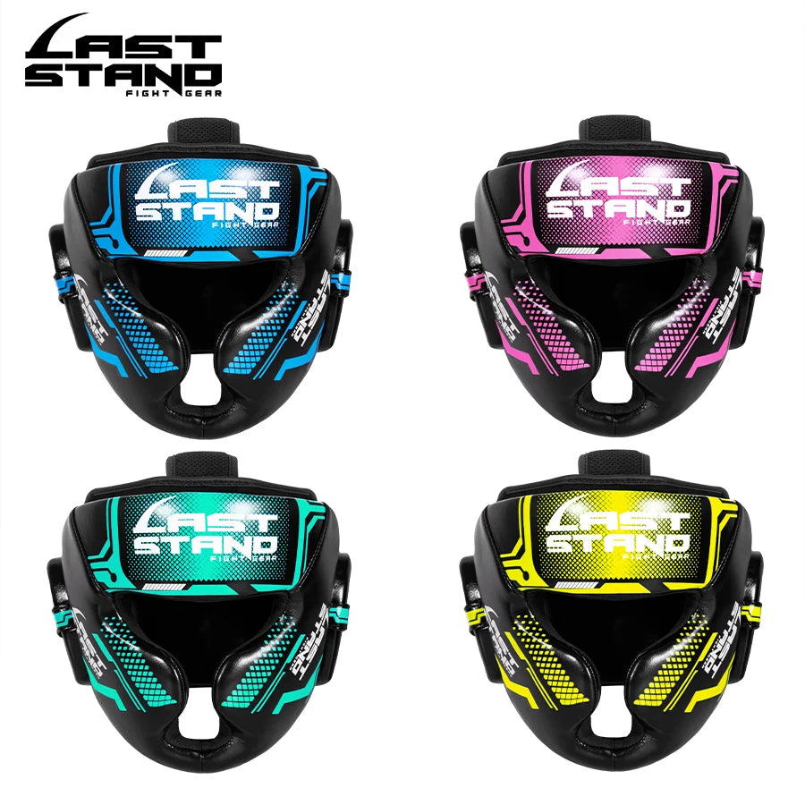 Last Stand Full-Cover Boxing Helmet – Thickened Head Guard for Karate, & Gym Training