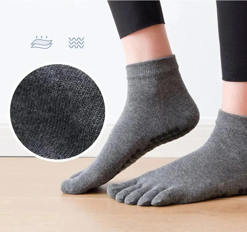 Breathable Cotton Pilates Socks for Women Non-Slip Yoga & Dance Socks