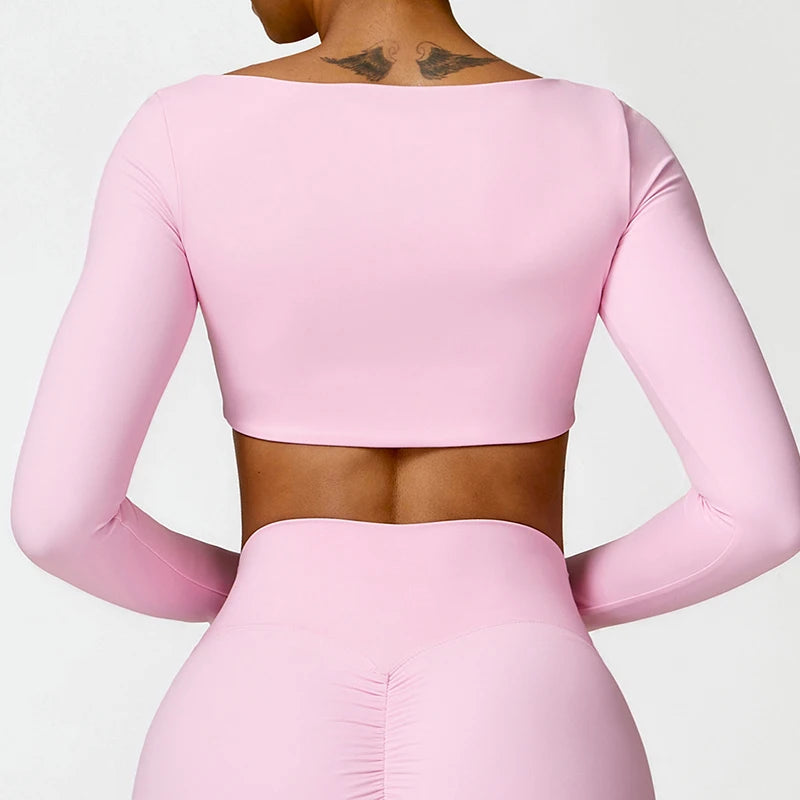 Women’s Breathable Long Sleeve Workout Shirt for Running & Yoga