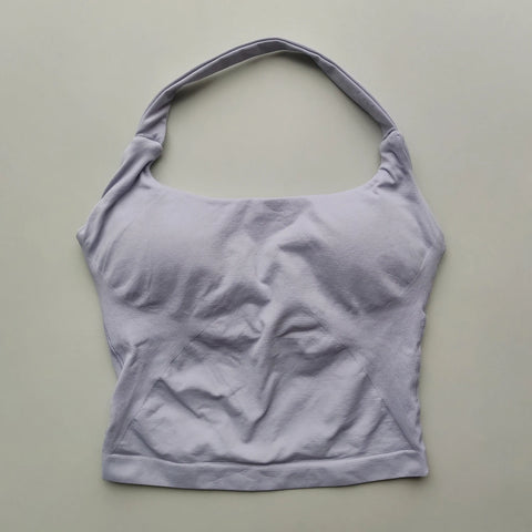 Impact Push-Up Yoga Sports Bra – Backless Tank Top for Gym & Activewear