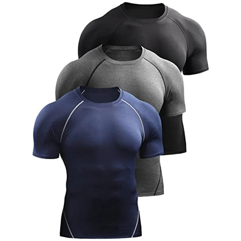 Summer Sports Compression T-Shirt – Quick-Dry, Elastic Running & Gym Tee